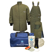 NSA CAT4 ArcGuard RevoLite Arc Flash Kit with Short Coat & Bib Overall in Olive